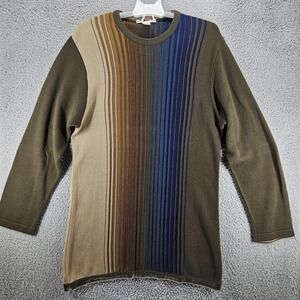 Perry Ellis Women's Long Sweater Wool Blend Knit Earth Tone &‎ Brown Medium